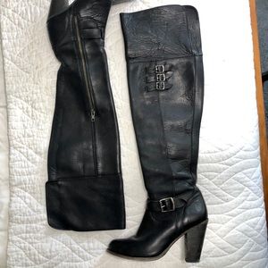 Frye over the knee heeled boots
